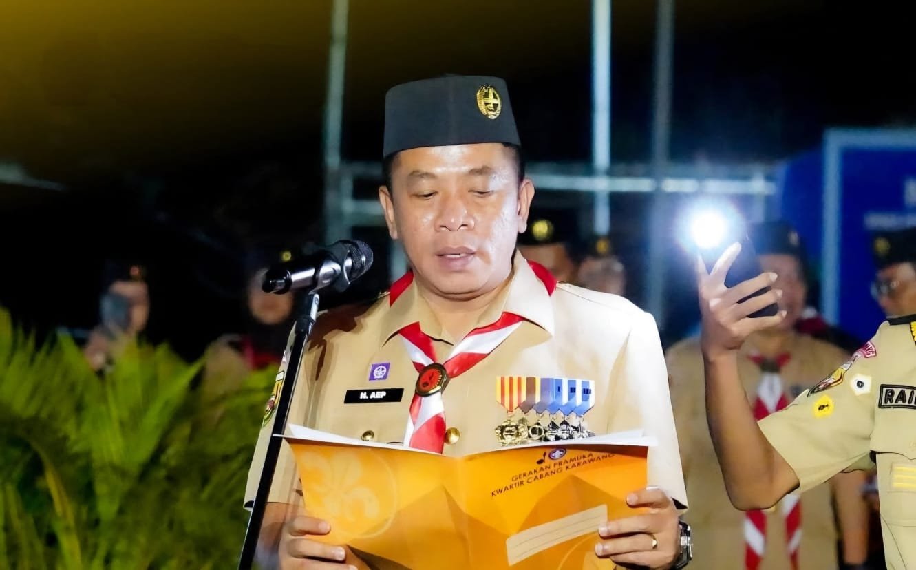 Semangat Pramuka Menggelora! Jambore Cabang Karawang 2025 Kukuhkan 30 Ketua Kwaran Baru