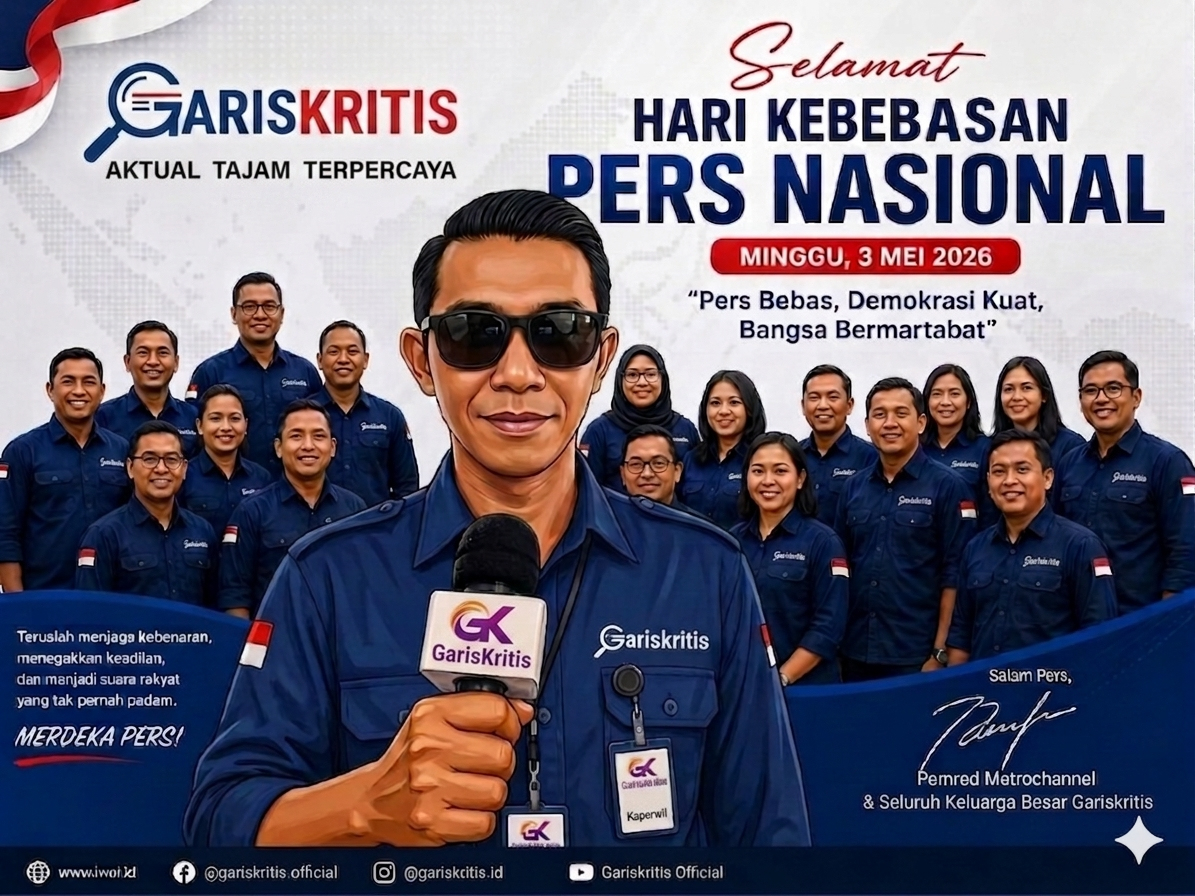 Jajaran Media Gariskritis Ucapkan Selamat Hari Kebebasan Pers Nasional 2026, Aryadi KS: Pers Harus Jadi Pilar Kebenaran Dan Demokrasi