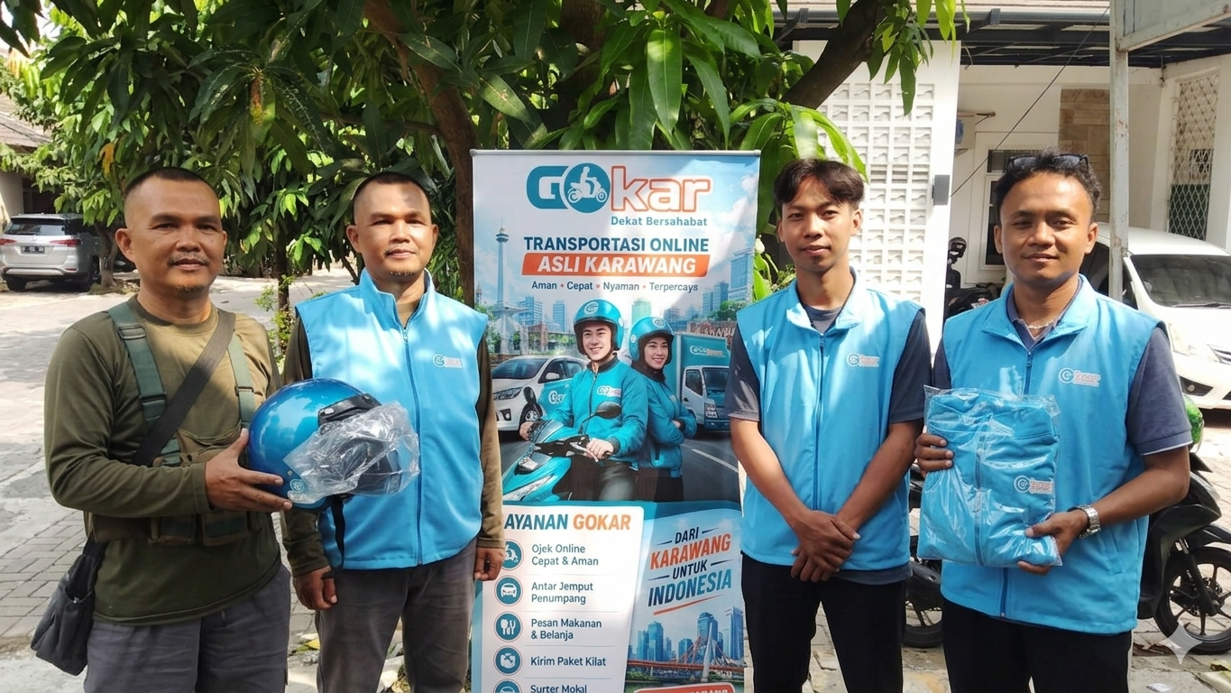 GOKAR Karawang Siapkan BPJS Ketenagakerjaan dan Atribut Gratis bagi Driver