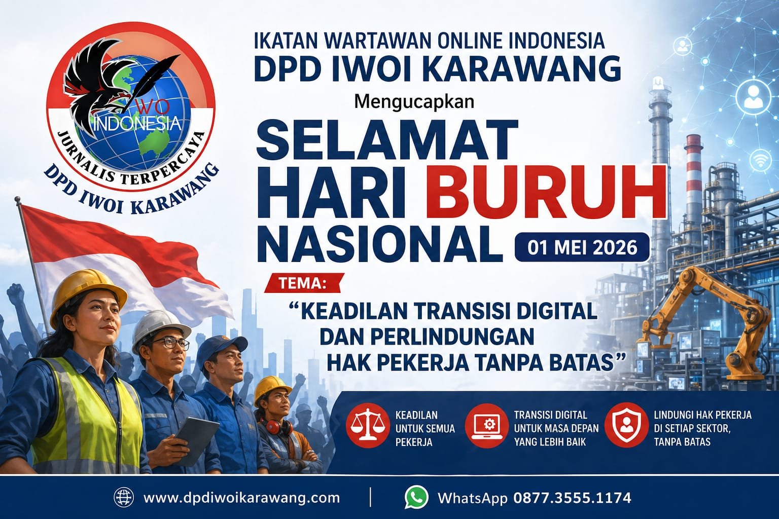 Ketua IWOI Karawang Ucapkan Hari Buruh 2026 Soroti Trasisi Digital