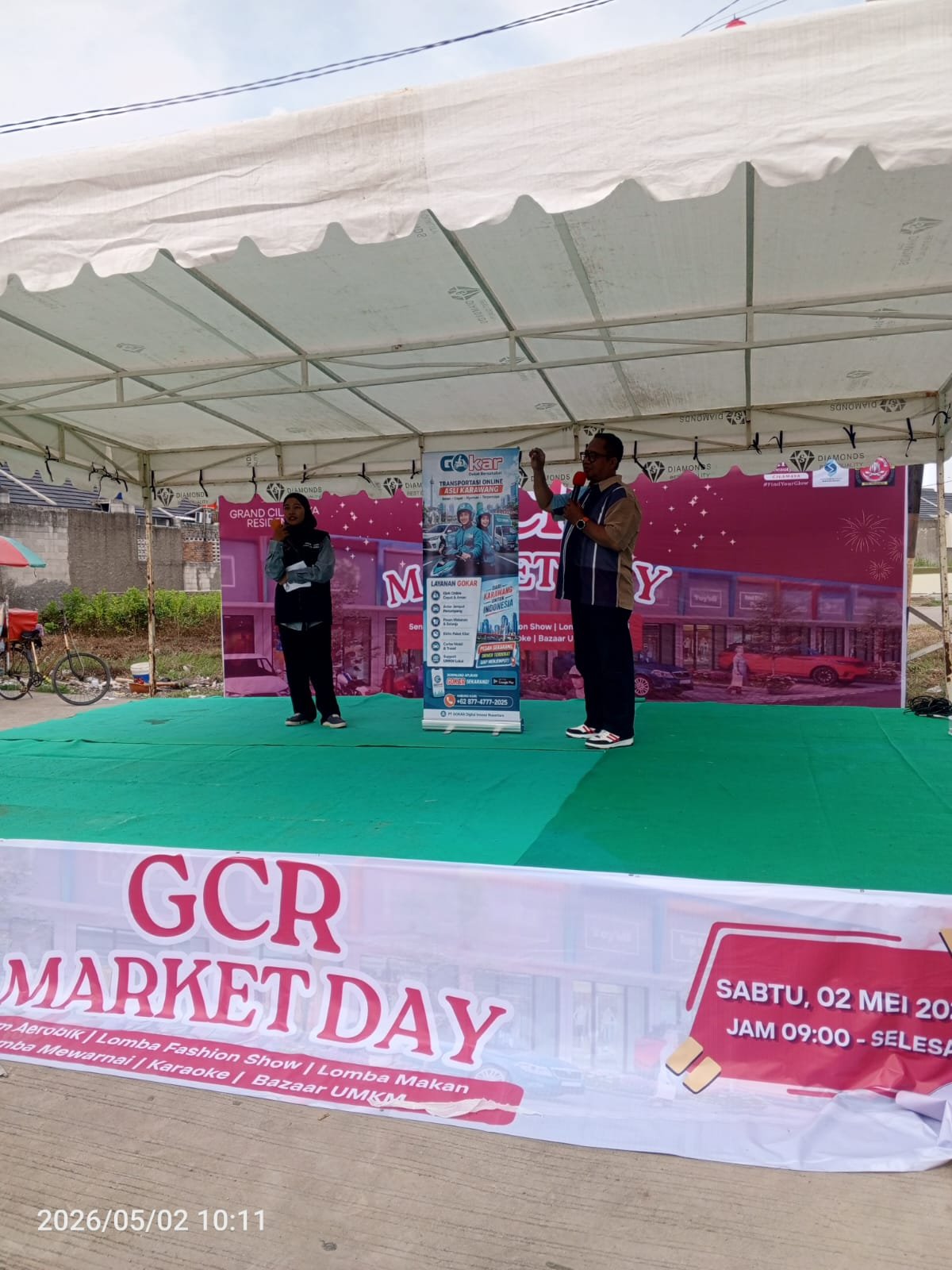 Gokar Sukses Tarik Perhatian Dimarket Day Cilamaya Promo Saldo Gratis Diserbu Warga