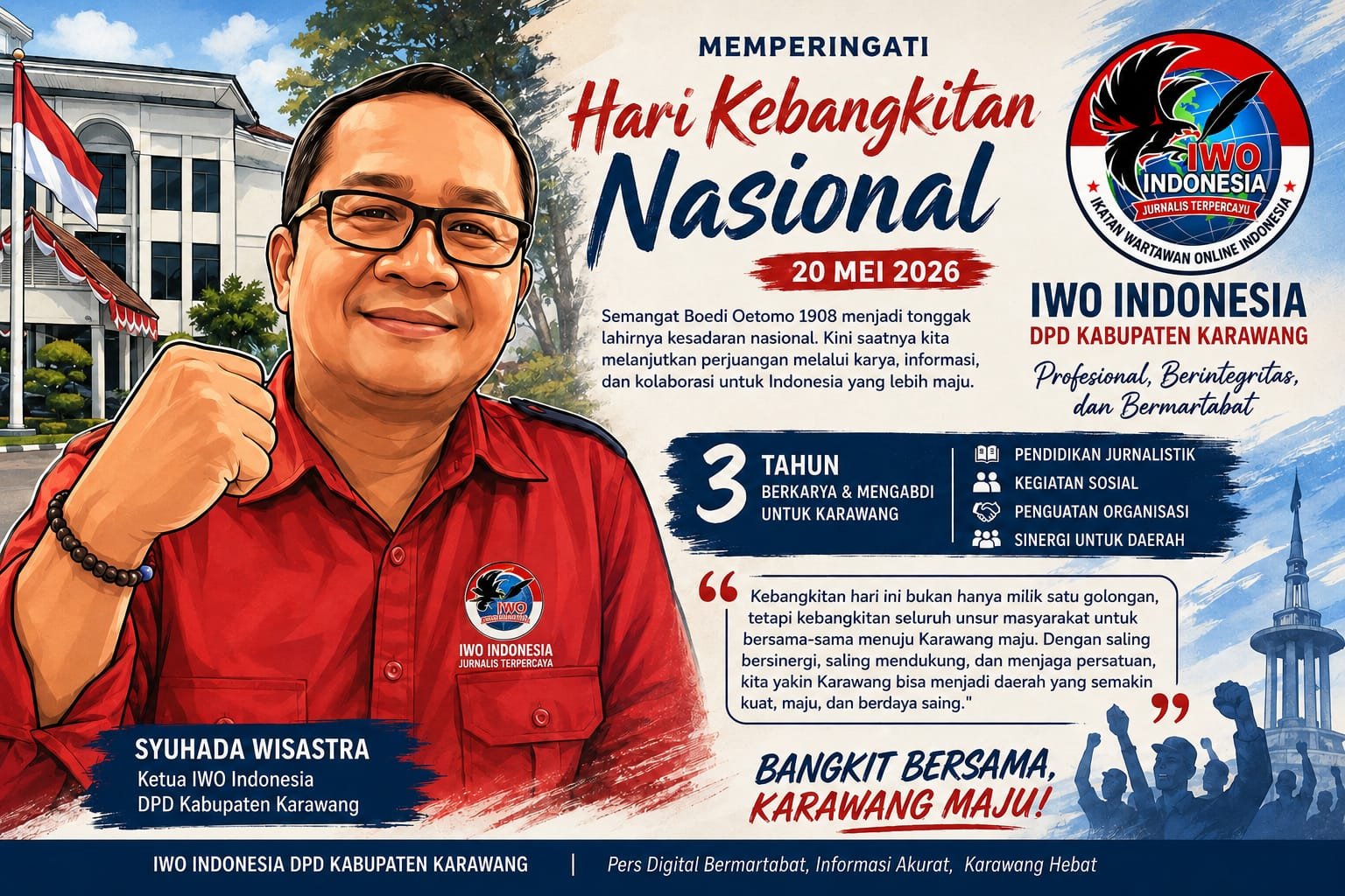 Harkitnas 2026: Semangat Kebangkitan Nasional Selaras dengan Perjuangan IWO Indonesia DPD Karawang Membangun Informasi yang Bermartabat