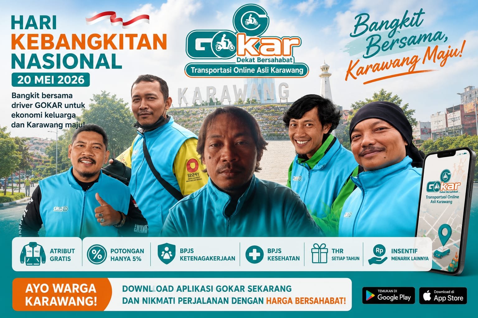 Di Tengah Harkitnas 2026, Driver GOKAR Bangkit Bersama: “Kami Merasa Dihargai dan Diperhatikan”