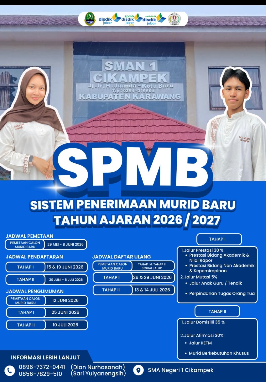 SMAN 1 Cikampek Buka SPMB Tahun Ajaran 2026/2027, Catat Jadwal dan Jalurnya