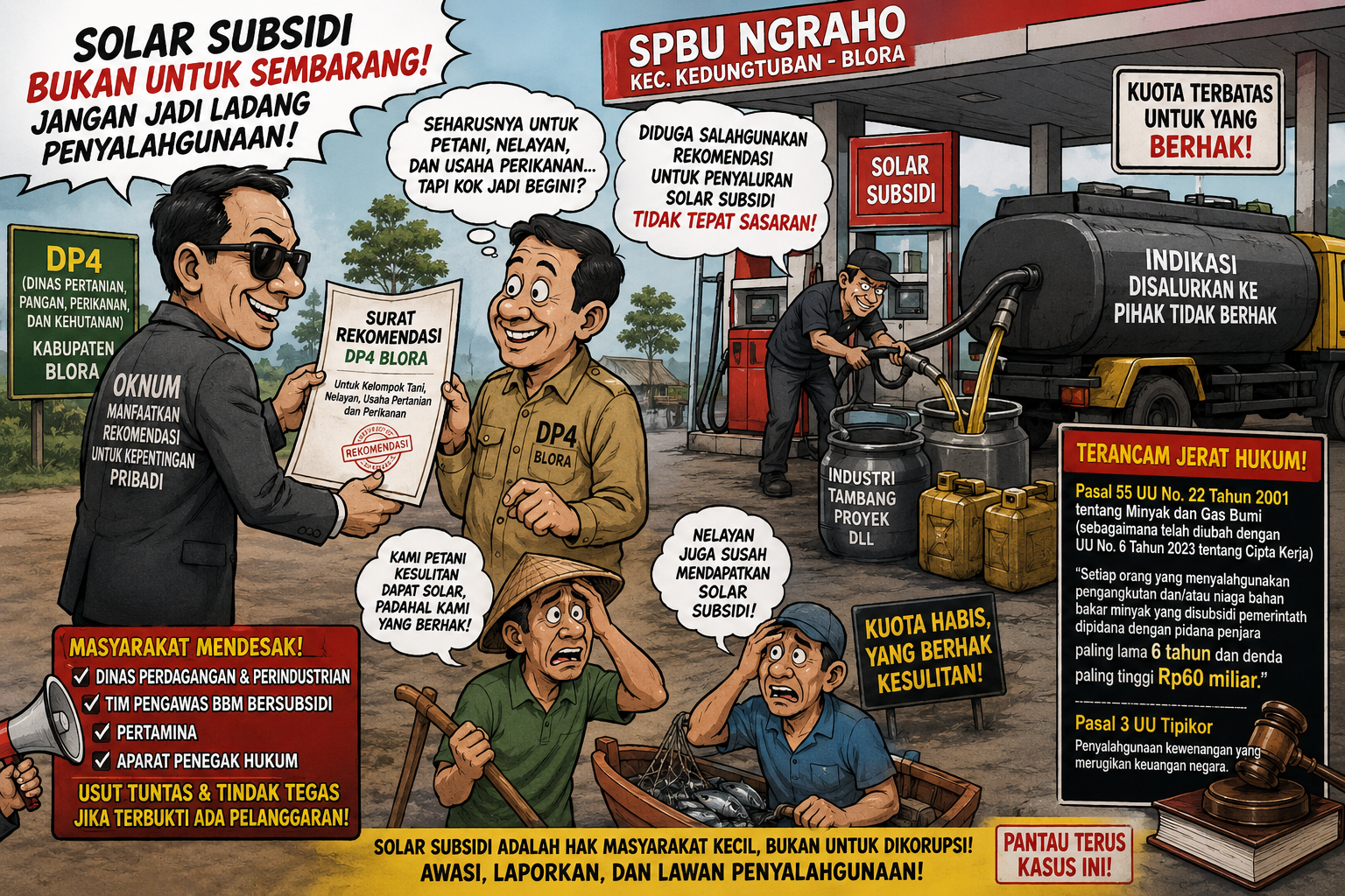 Dugaan Penyalahgunaan Solar Subsidi di Blora Disorot, Pengamat Minta Aparat Usut Tuntas