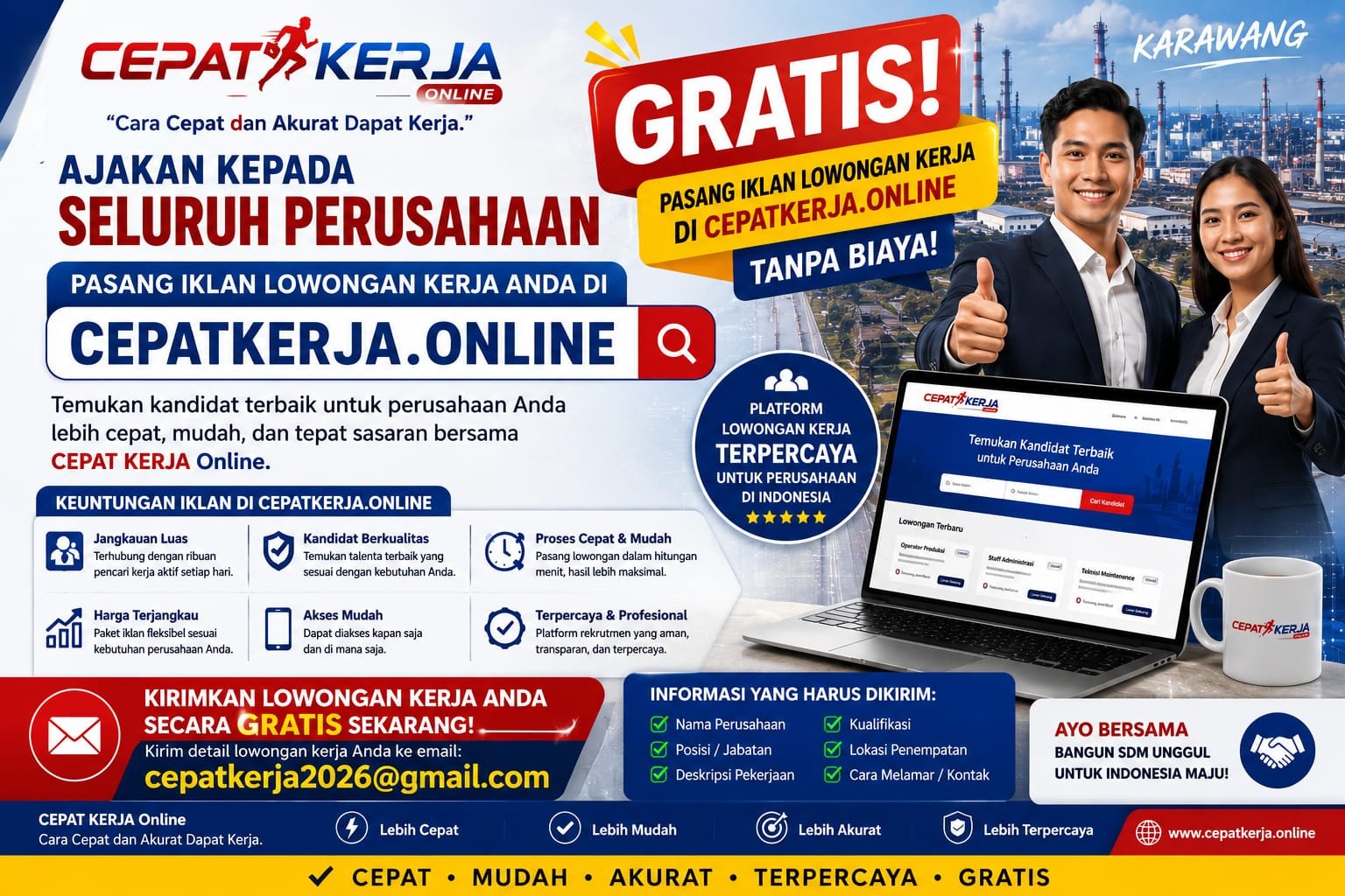 Berbekal Pengalaman 25 Tahun di Dunia HR, Founder Luncurkan CepatKerja.Online untuk Permudah Rekrutmen Perusahaan