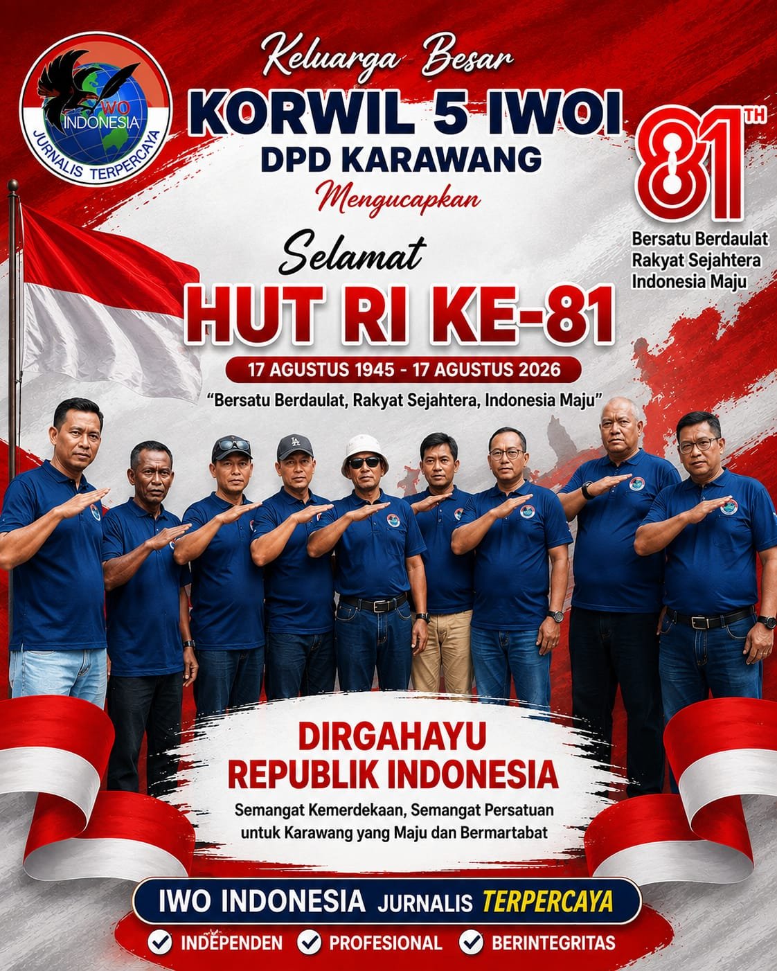 IWO Indonesia Korwil 5 Karawang Semarakkan HUT RI ke-81