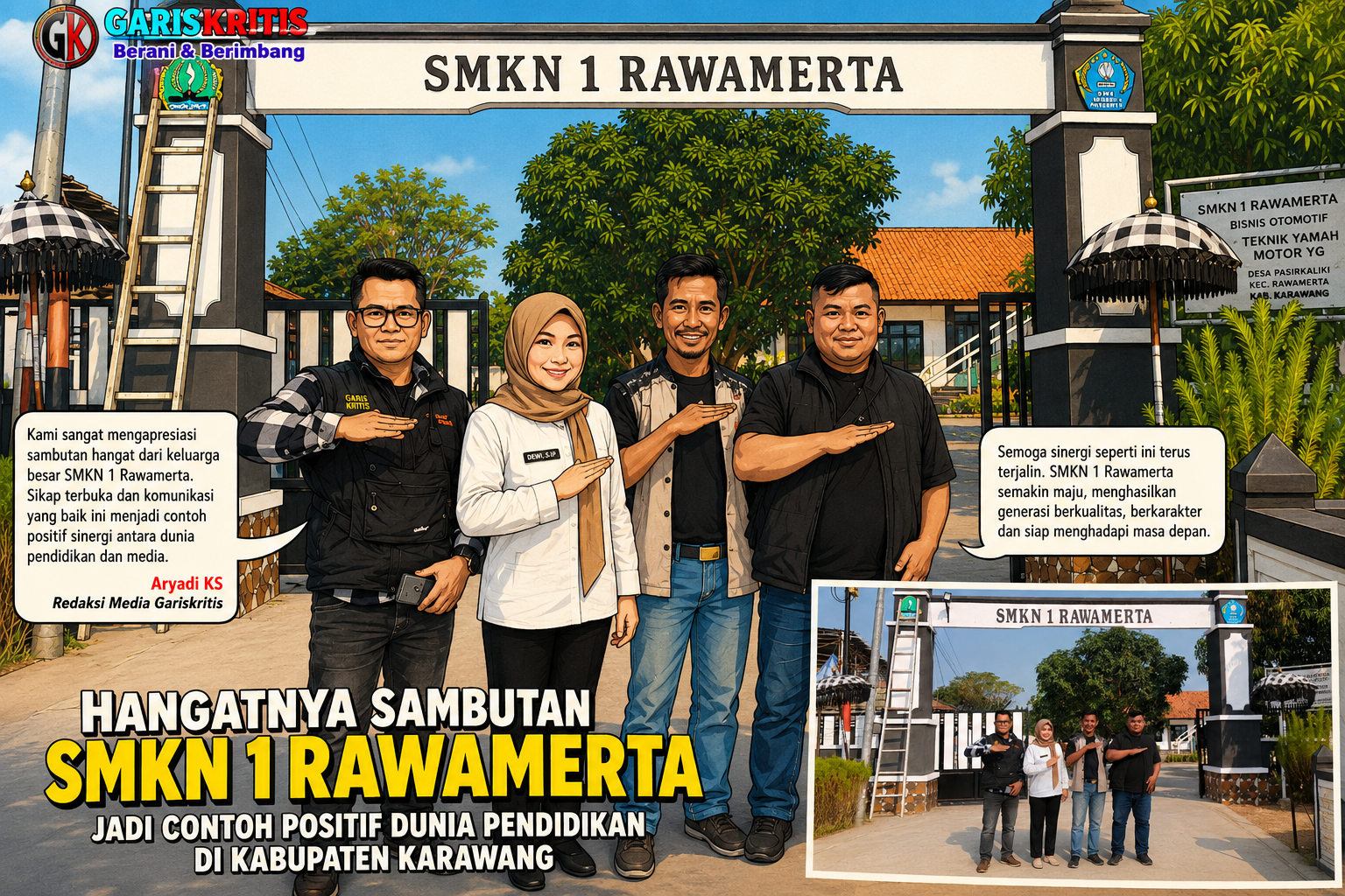 Hangatnya Sambutan SMKN 1 Rawamerta, Jadi Contoh Positif Dunia Pendidikan di Kabupaten Karawang